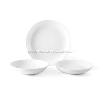 18PC Hotel White Dinnerware Set